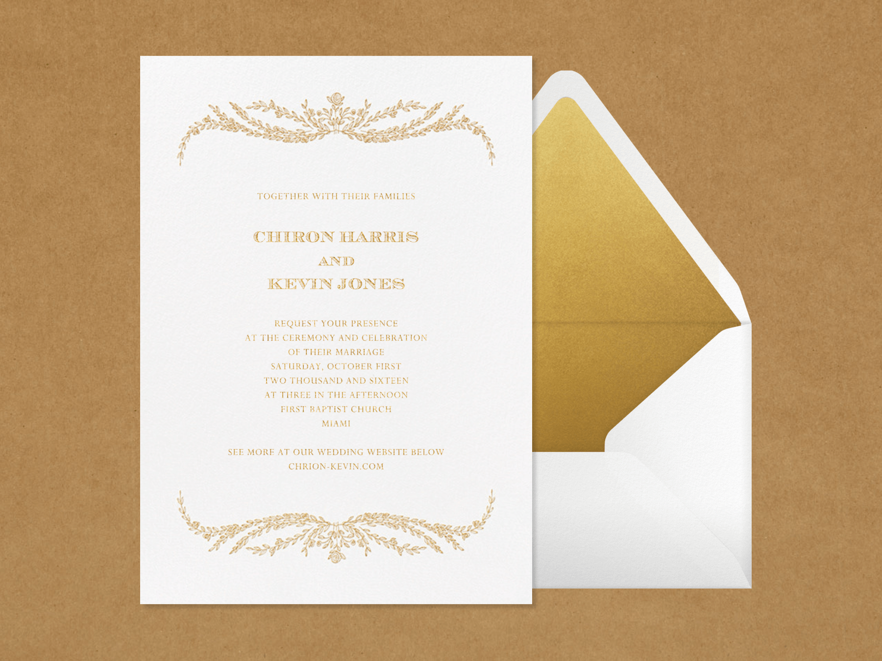 Pretty Wedding Invitation for Blended Families digital or Printed