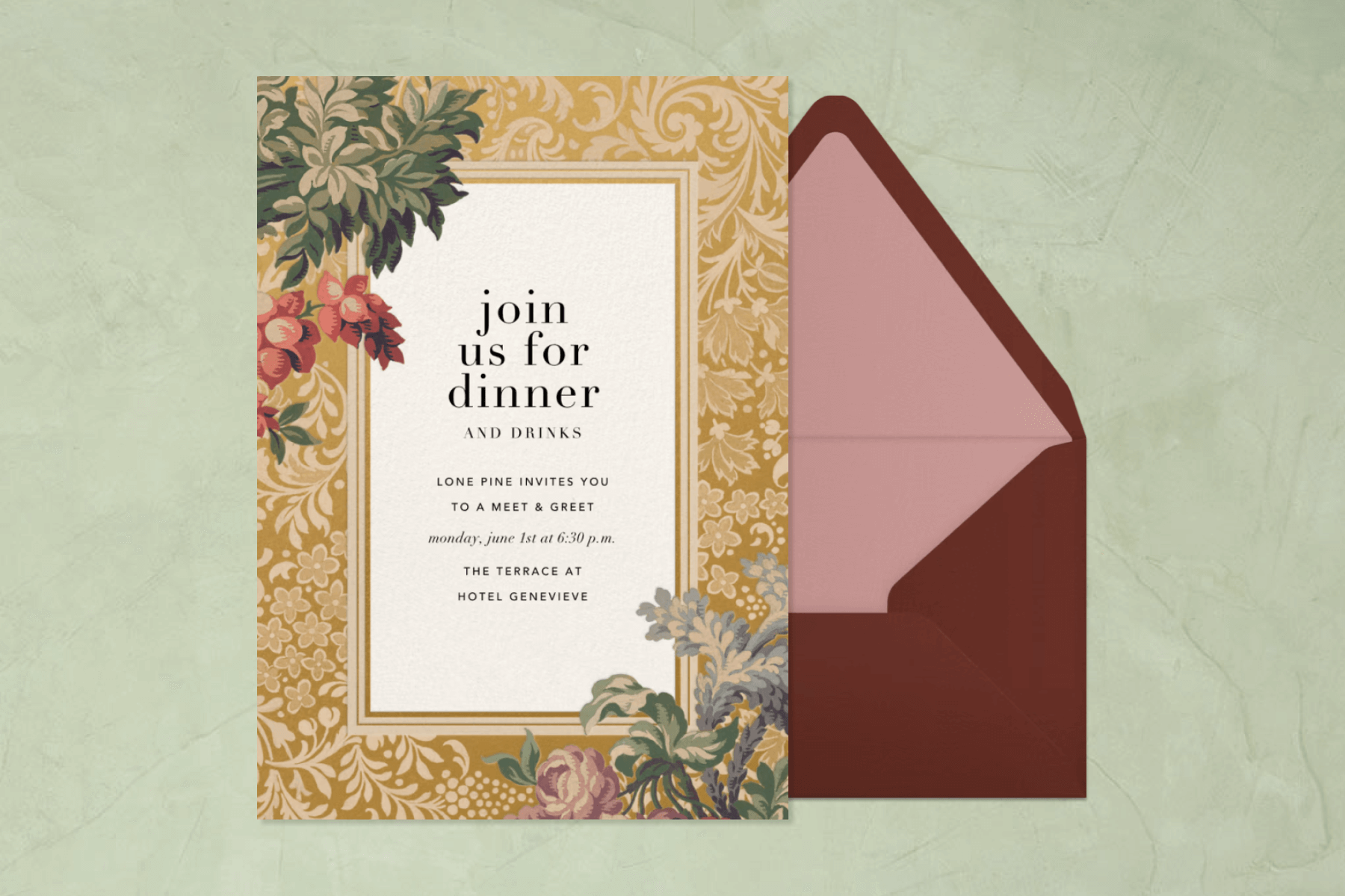 “Vintage Floral” by Cabana for Paperless Post