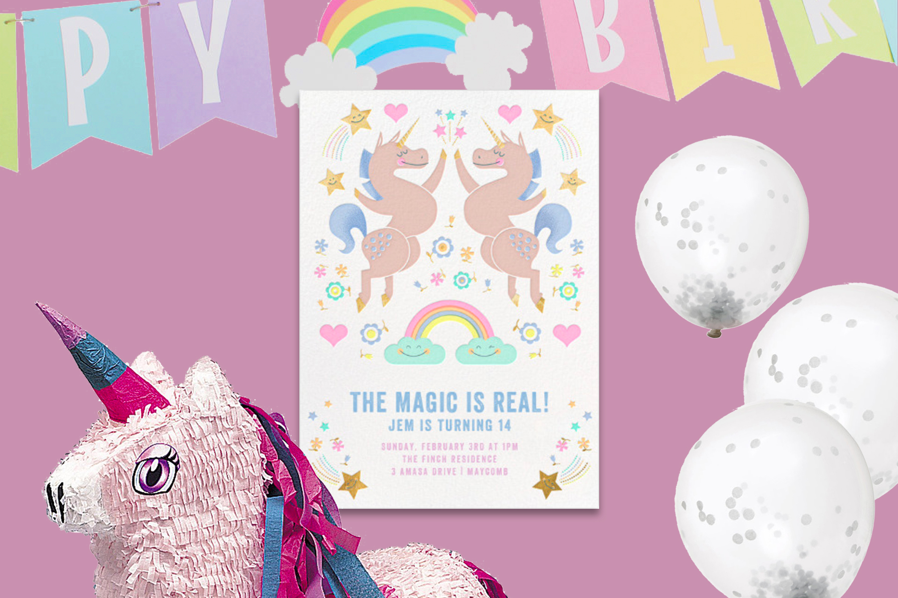 Small Wonders Unicorn Birthday Party Decor And Ideas Paperless
