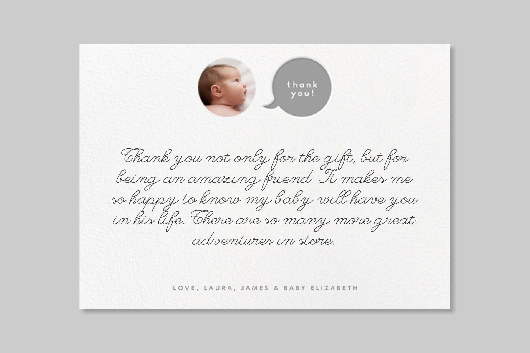 Baby Shower Thank You Wording - Paperless Post In Thank You Card Template For Baby Shower