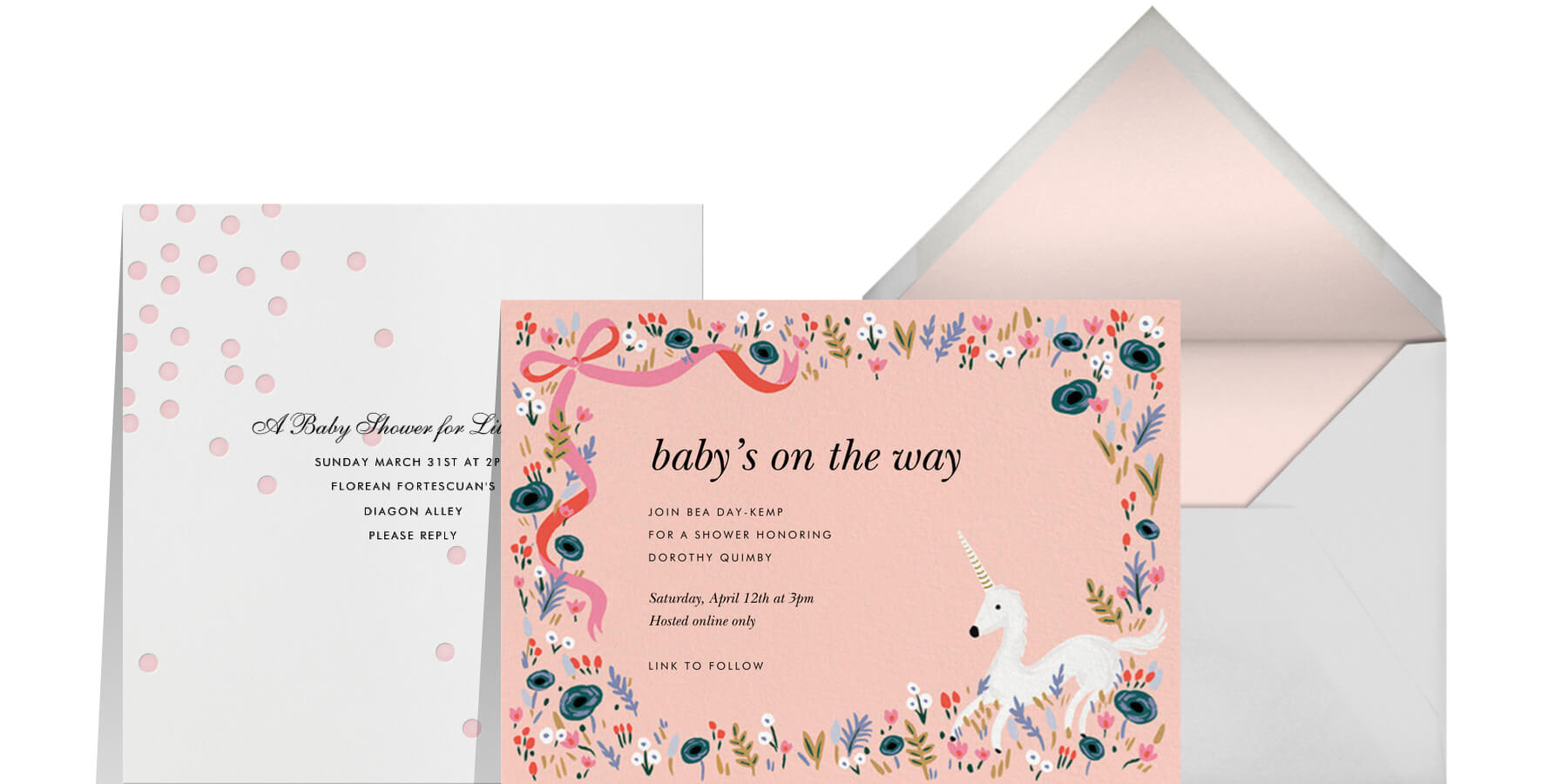 Baby Shower Mum to Be Pastel Baby Couture Party Invitation 16 CARTES & Envs