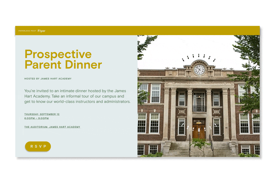 Prospective parents dinner invitation