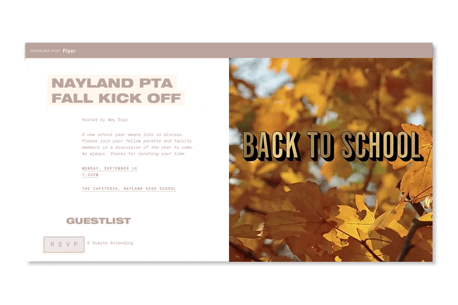 PTA meeting Flyer invitation