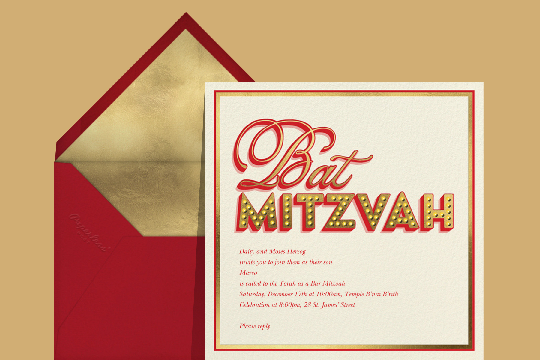“Mitzvah Marquee” by Paperless Post