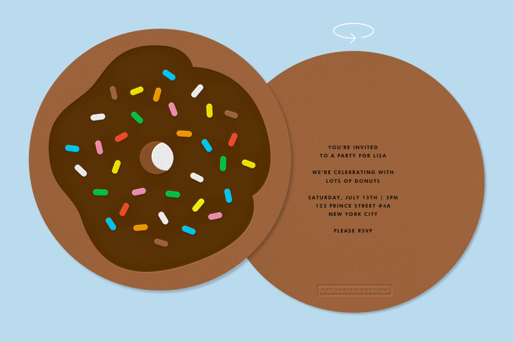 Donut and coffee birthday parade invitation