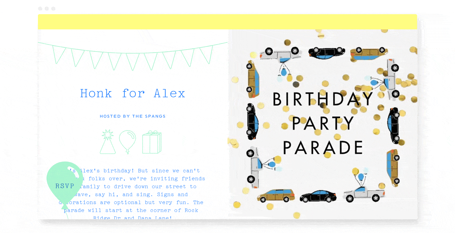 Birthday party parade ideas