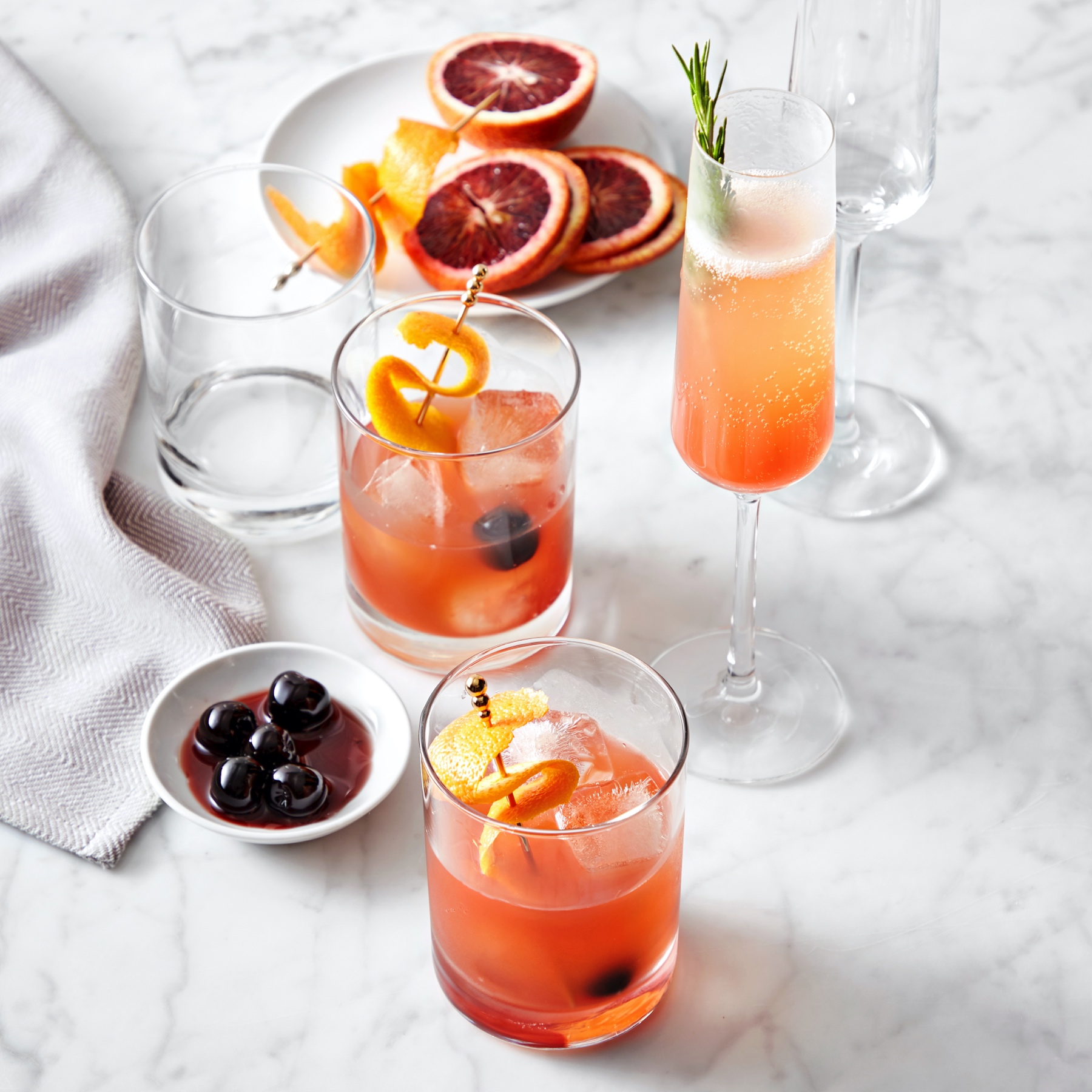 Gaby Dalkin's Blood Orange Peach Two Ways cocktail inspired by the classic spritz