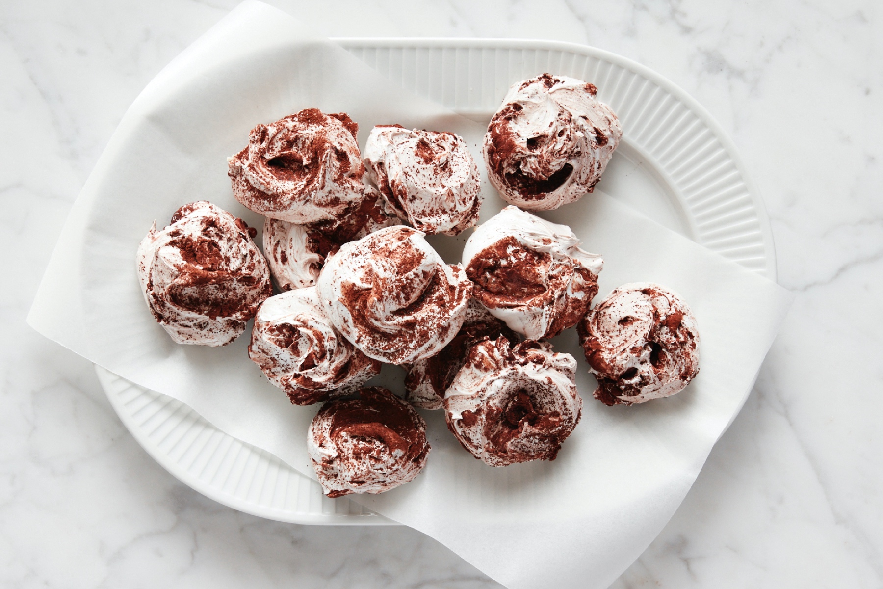 Peppermint and Cocoa Meringue recipe 