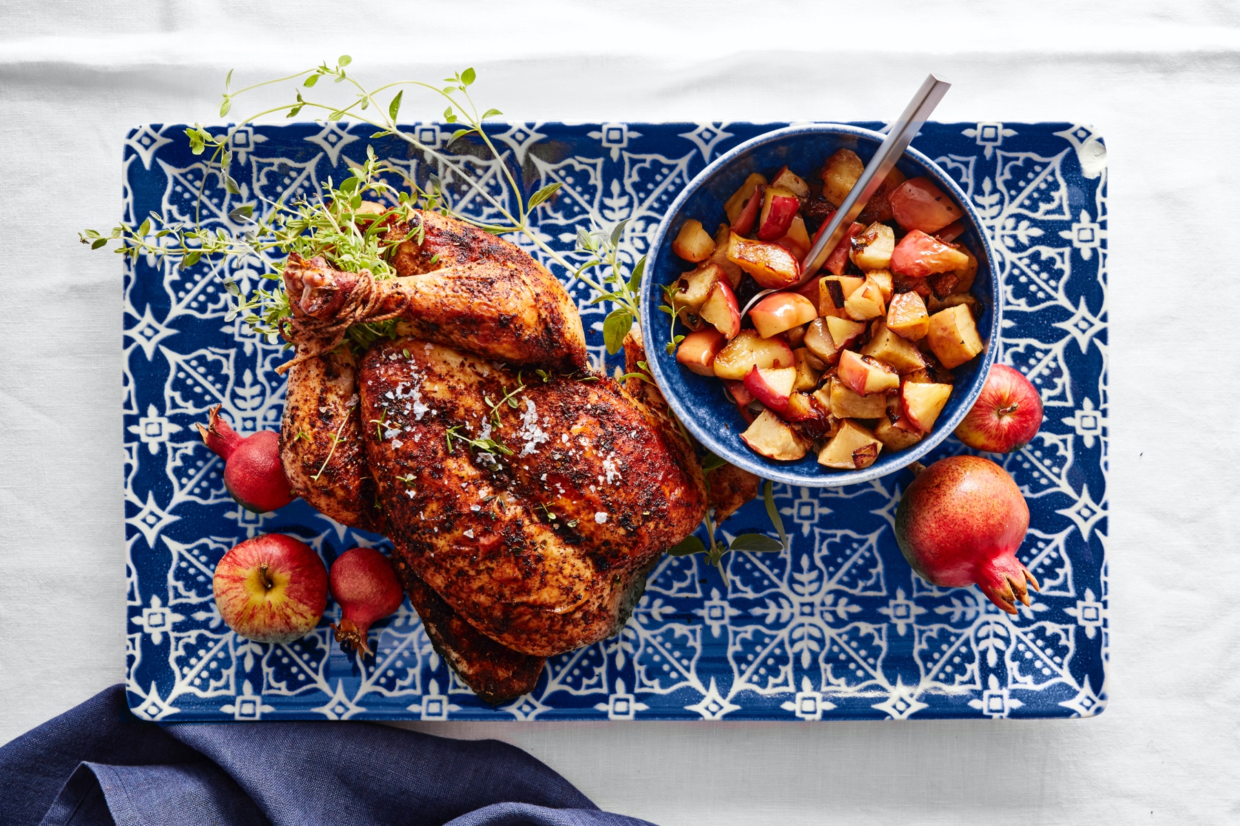 Roasted Spiced Chicken with Apples