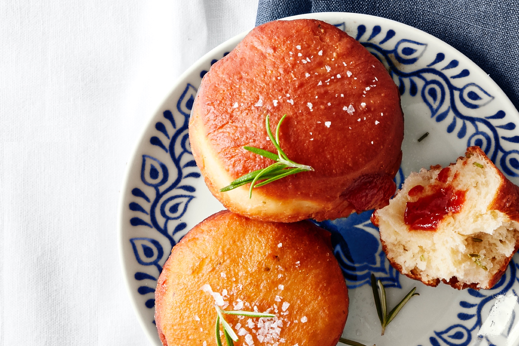 Rosemary Sufganiyot with Tomato Jam