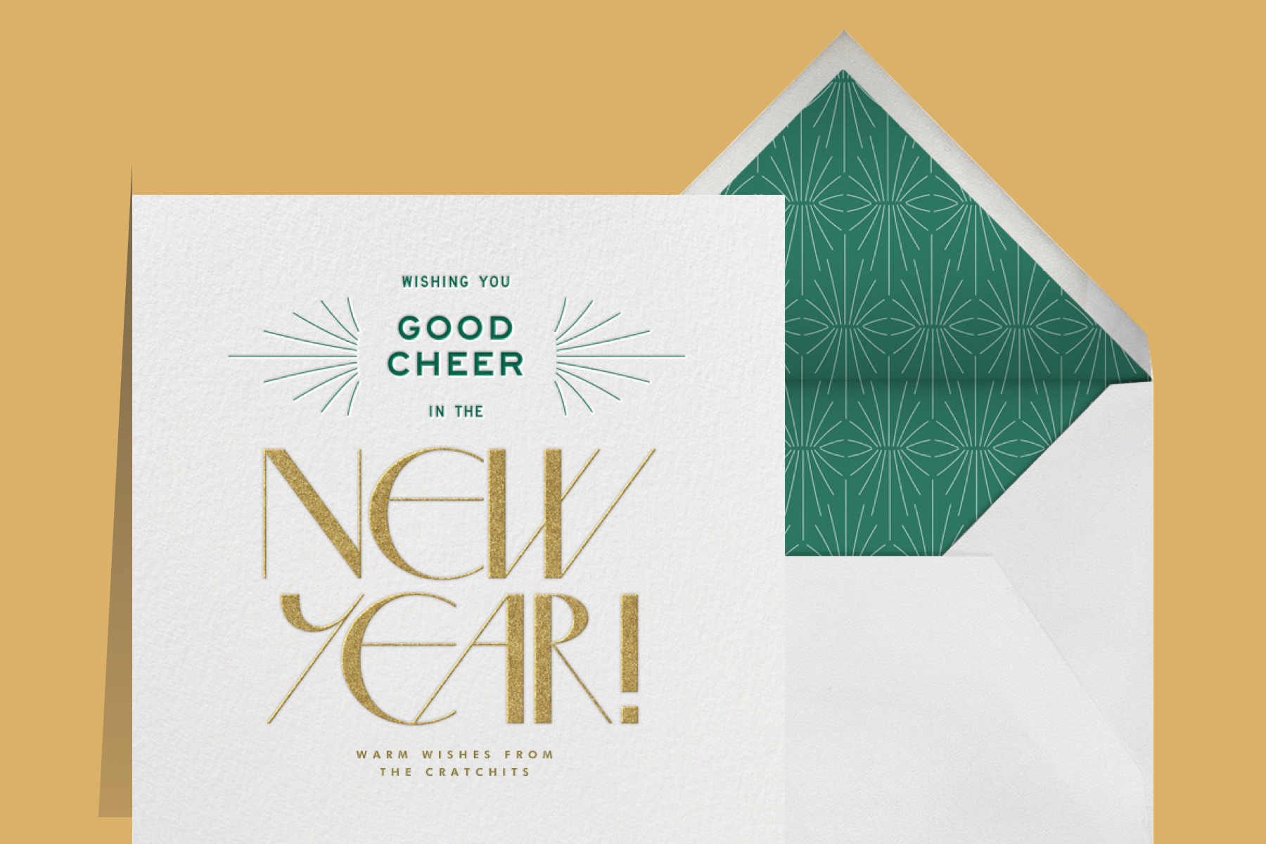 good cheer new year card