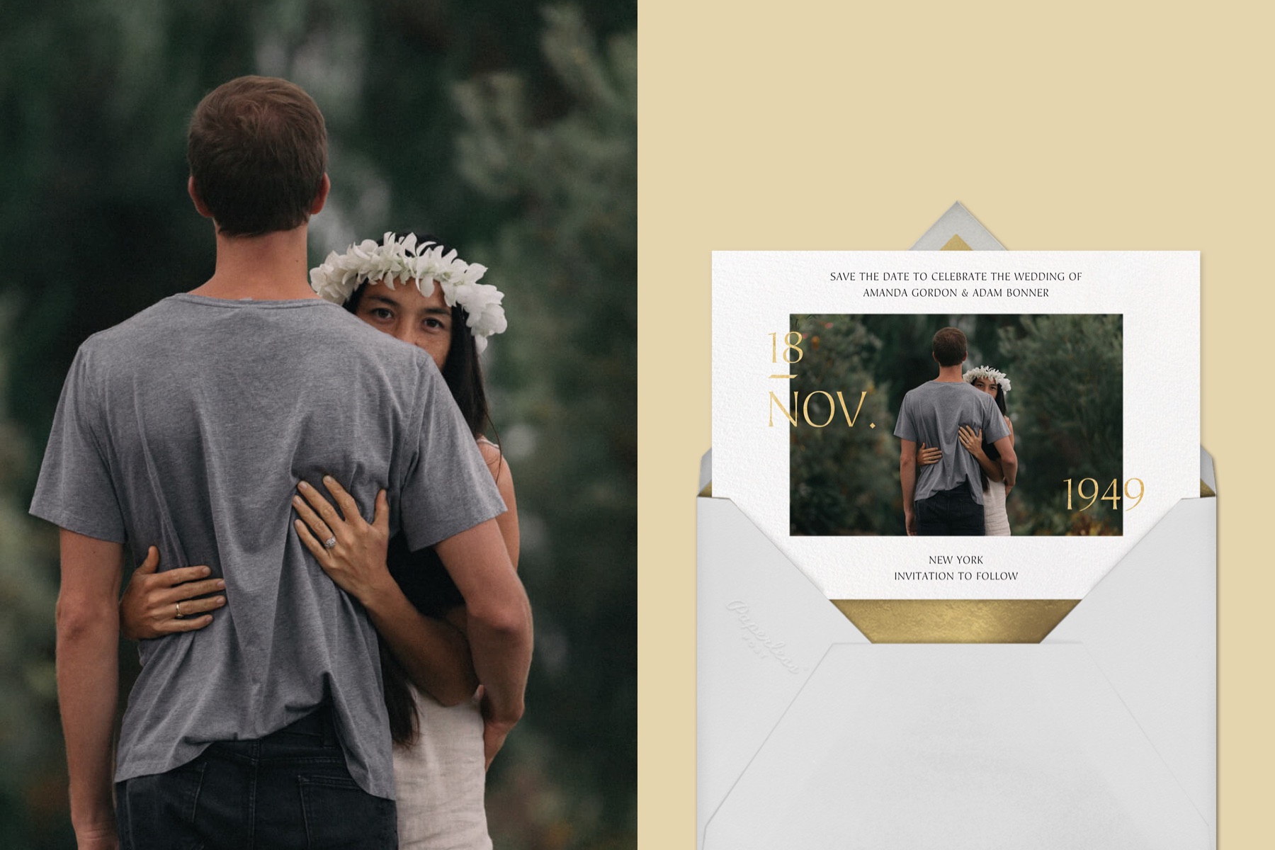 How to use photos in save the dates