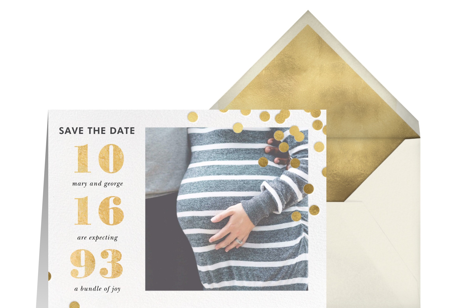 save the due date pregnancy announcement
