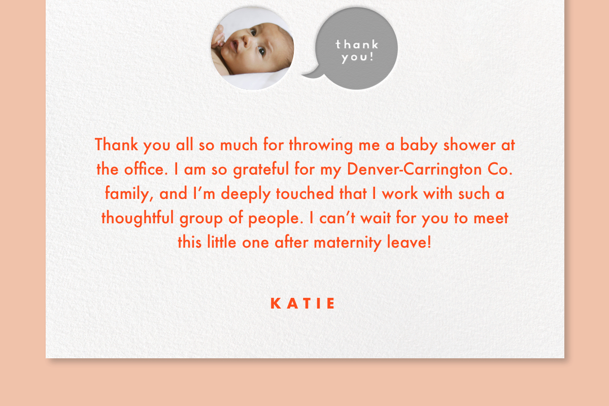 How to write a thank you card and send it on time - Paperless Post For Thank You Note Template Baby Shower