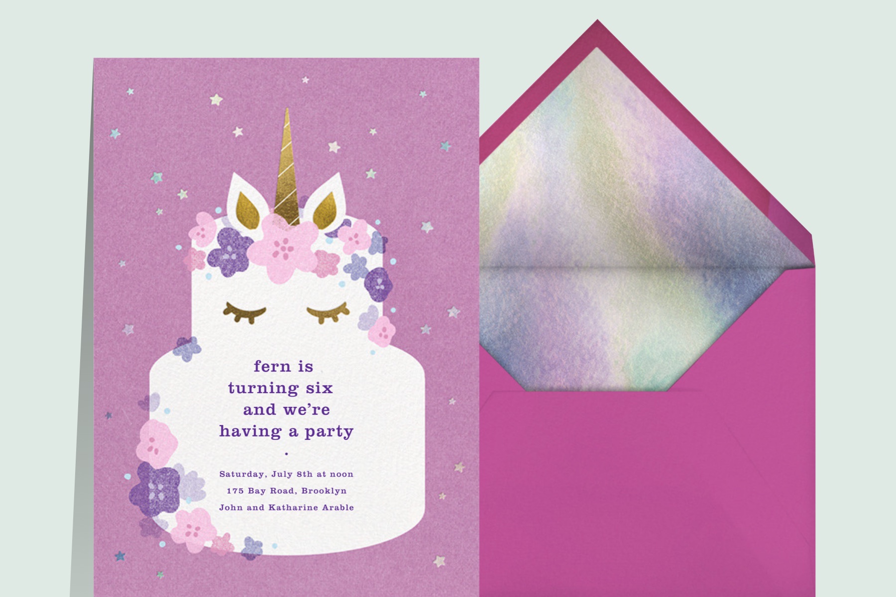 unicorn birthday invitation templates