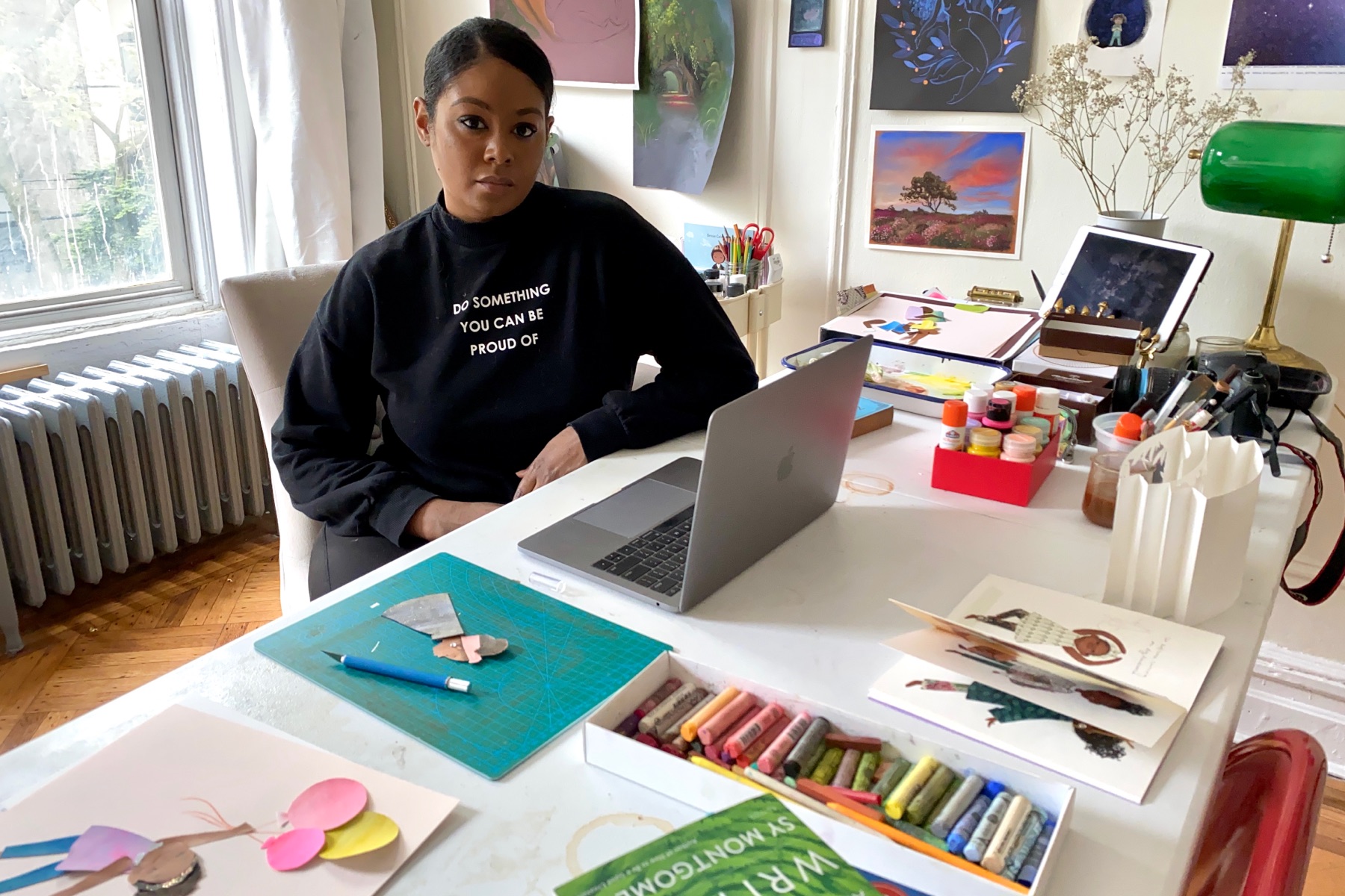 Vashti Harrison in her studio