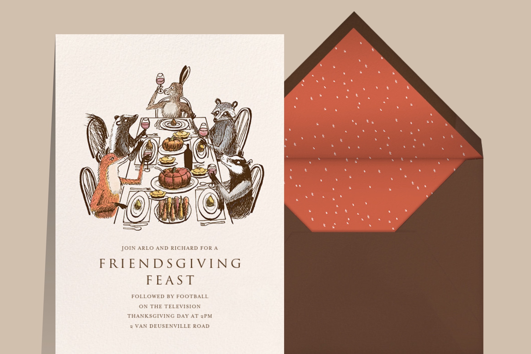 friendsgiving invitations from Paperless Post