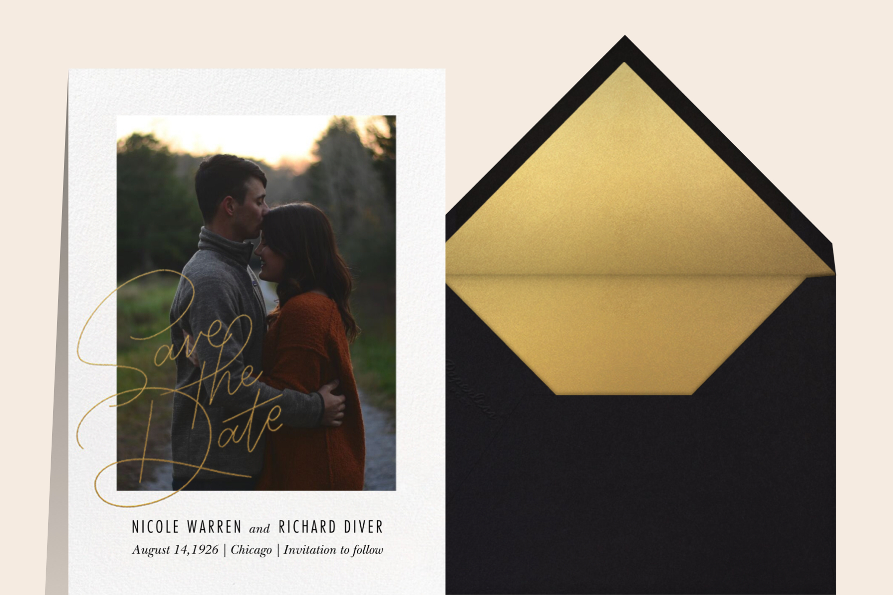 photo save the dates from Paperless Post