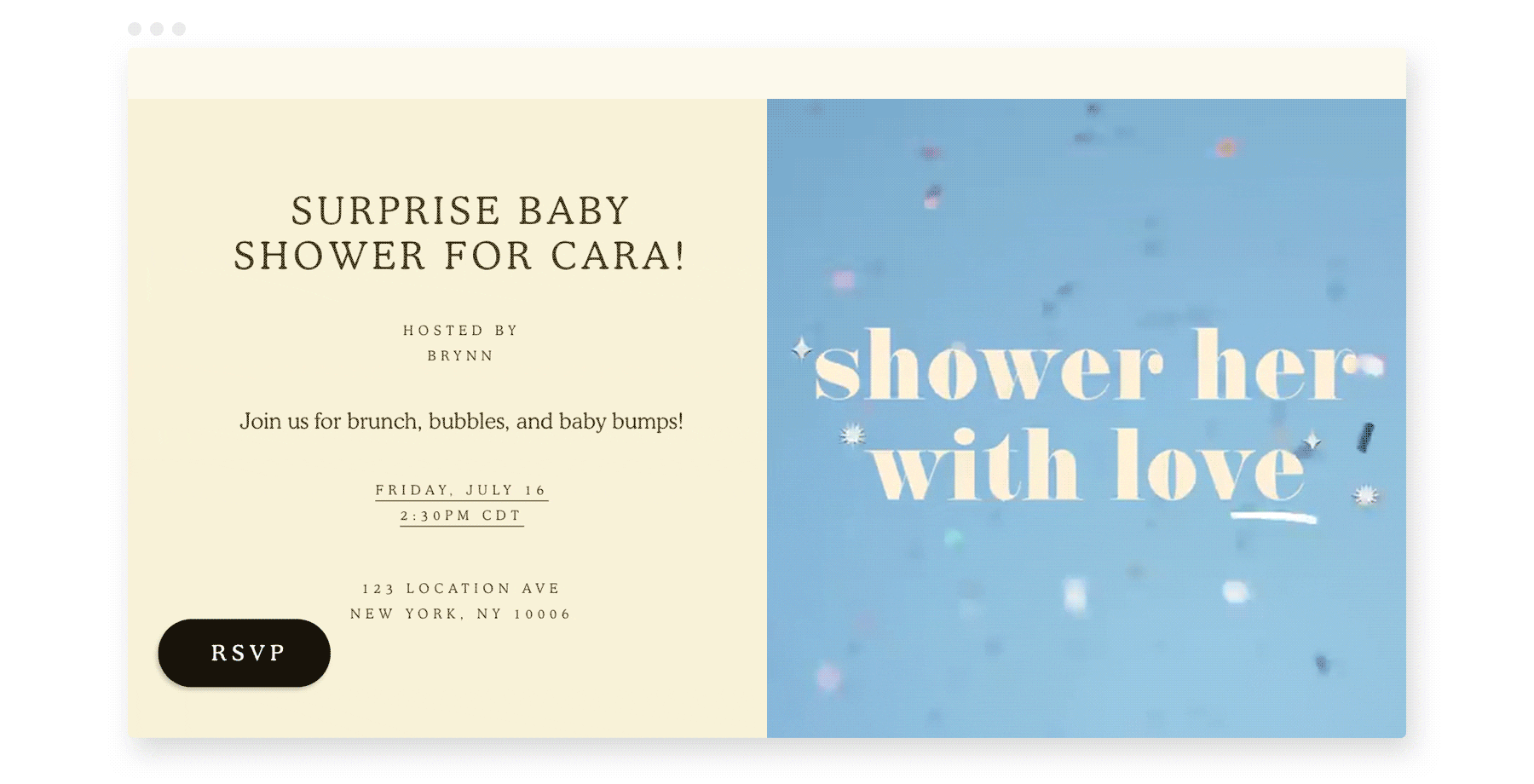 "Baby Blue" Flyer by Paperless Post